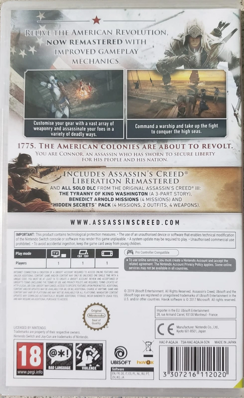 Assassin's Creed III Remastered + Assassin's Creed Liberation Remastered (EUR)