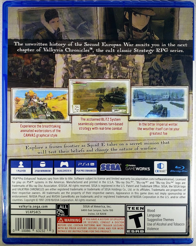 Valkyria Chronicles 4 (US)