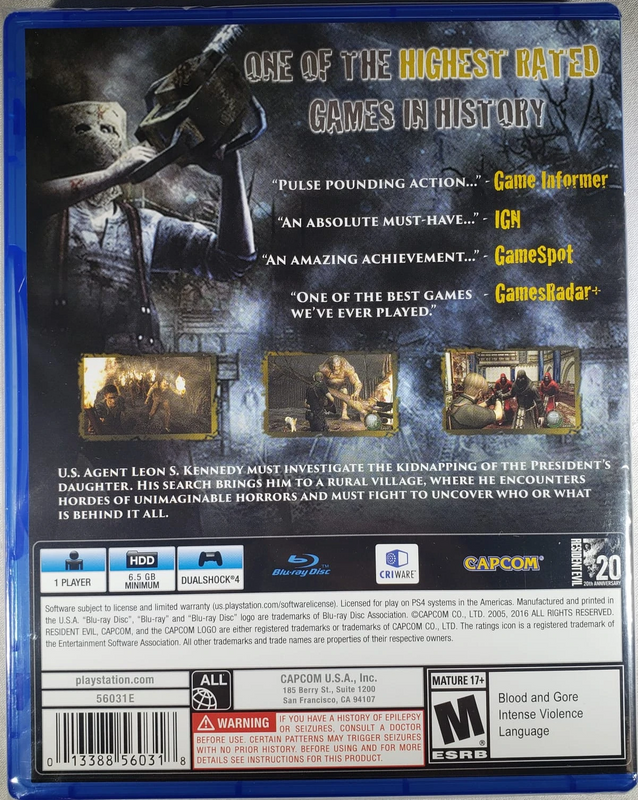 Resident Evil 4 HD (US)*