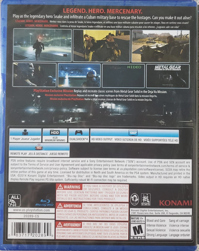Metal Gear Solid V: Ground Zeroes (US)*
