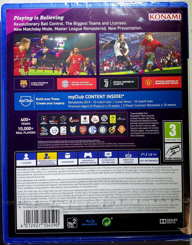 Football Pro Evolution Soccer (PES) 2020 (EUR)