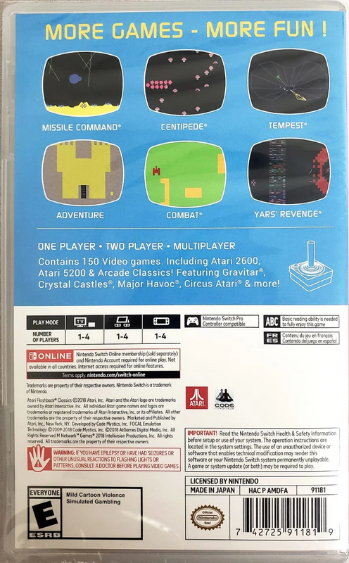 Atari Flashback Classics (US)