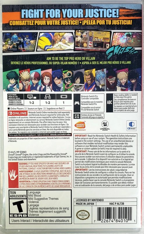 My Hero One's Justice (US)*