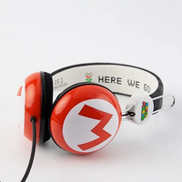 Super Mario icon Red/Black Teen stereo Headphones (EUR)