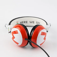 Super Mario icon Red/Black Teen stereo Headphones (EUR)