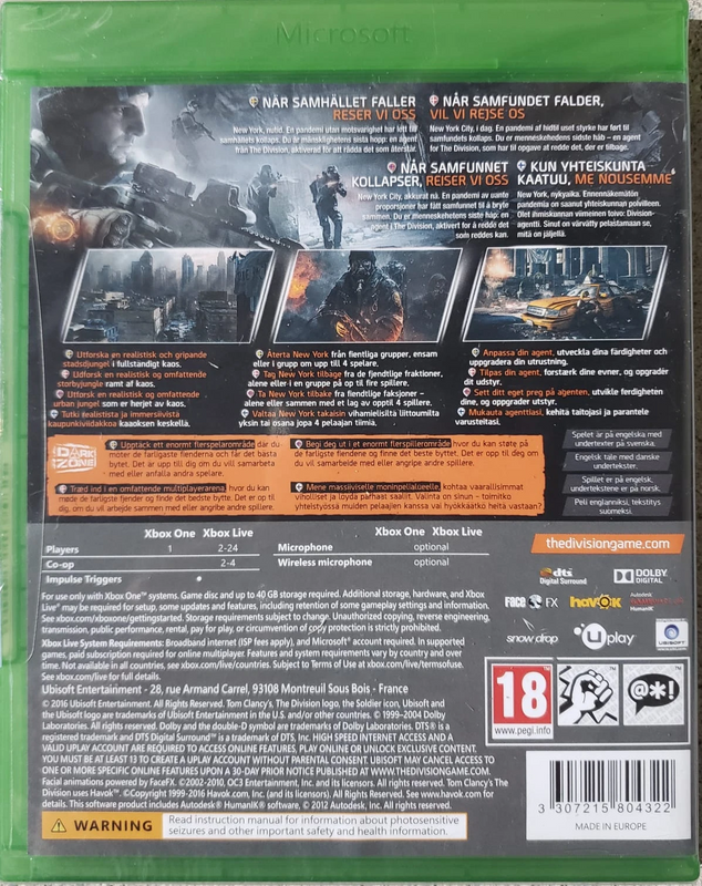 Tom Clancy's: The Division (EUR)*