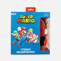 Super Mario icon Red/Black Teen stereo Headphones (EUR)
