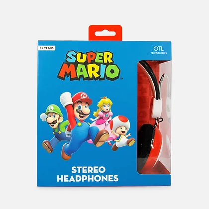 Super Mario icon Red/Black Teen stereo Headphones (EUR)