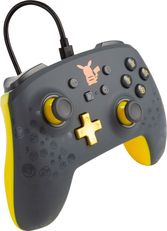 PowerA - Enhanced Wired Controller for Nintendo Switch - Pikachu Grey(USED)