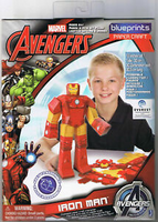 Marvel Avengers 12" Iron Man Poseable Paper Craft Character Blueprints NEW