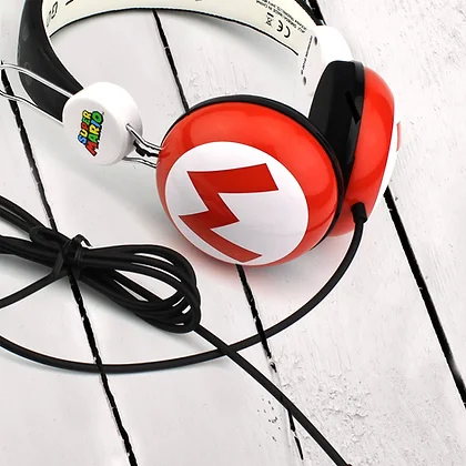 Super Mario icon Red/Black Teen stereo Headphones (EUR)