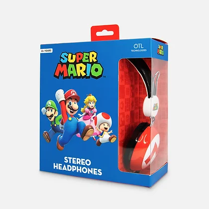 Super Mario icon Red/Black Teen stereo Headphones (EUR)