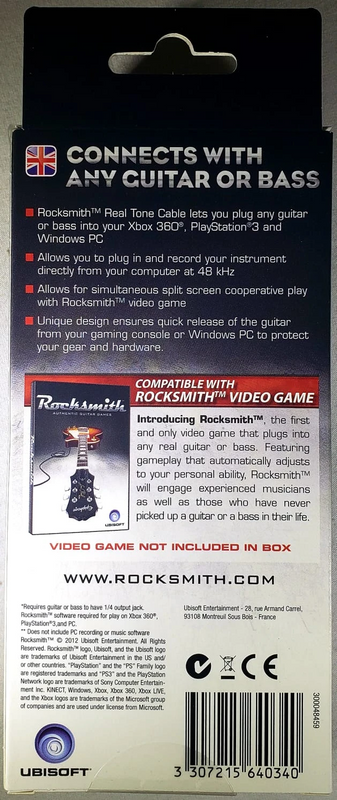 Ubisoft Rocksmith Real Tone USB 11.25ft. Audio Cable